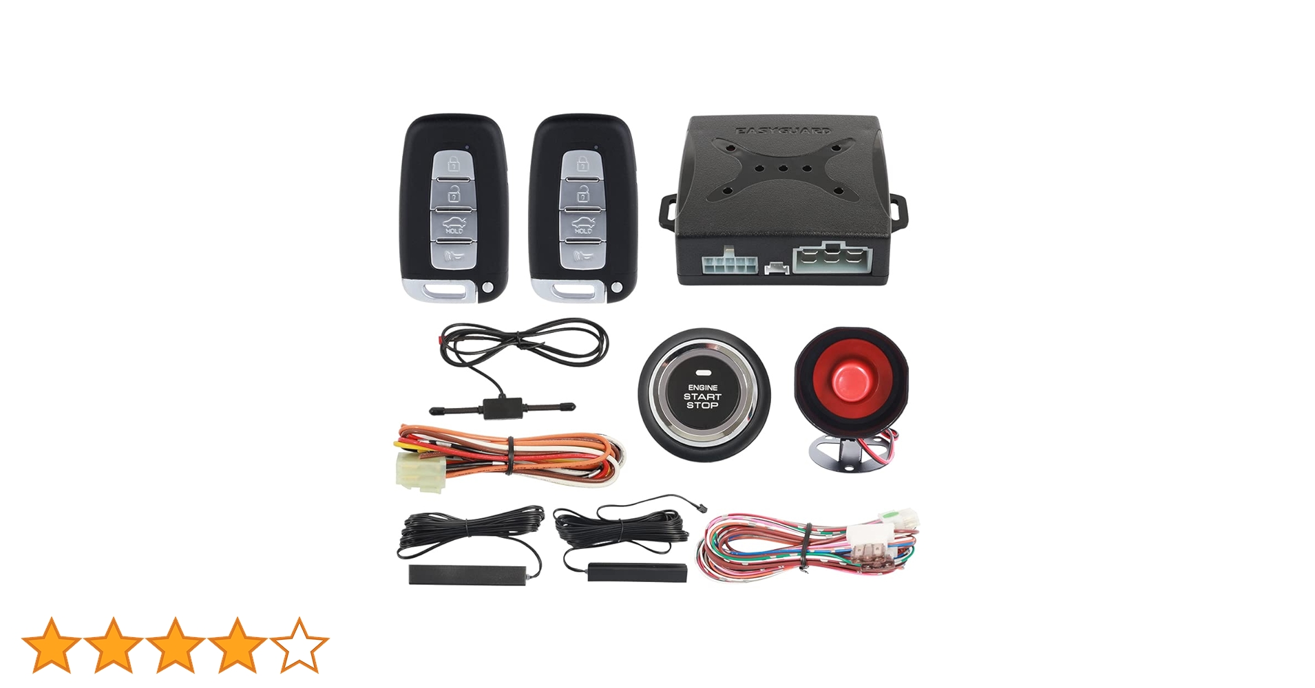 EASYGUARD 車 セキュリティ カーアラーム キーレス リモート エンジン Amazon.co.jp: EASYGUARD Ec003N-K 車の警報 システム キーレス